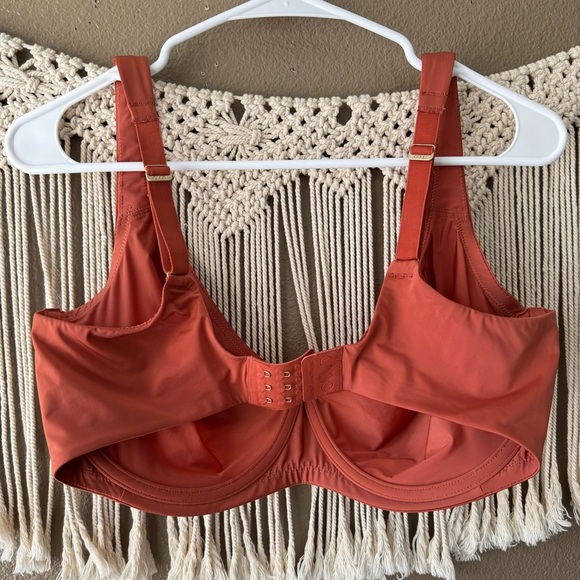 CUUP Scoop Bra red Orange supportive adjustable EUC B - Picture 2 of 11